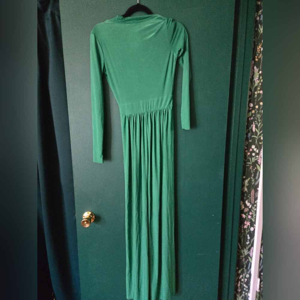 Fashion Nova Emerald Long Sleeve Dress Small - Picture 5 of 6